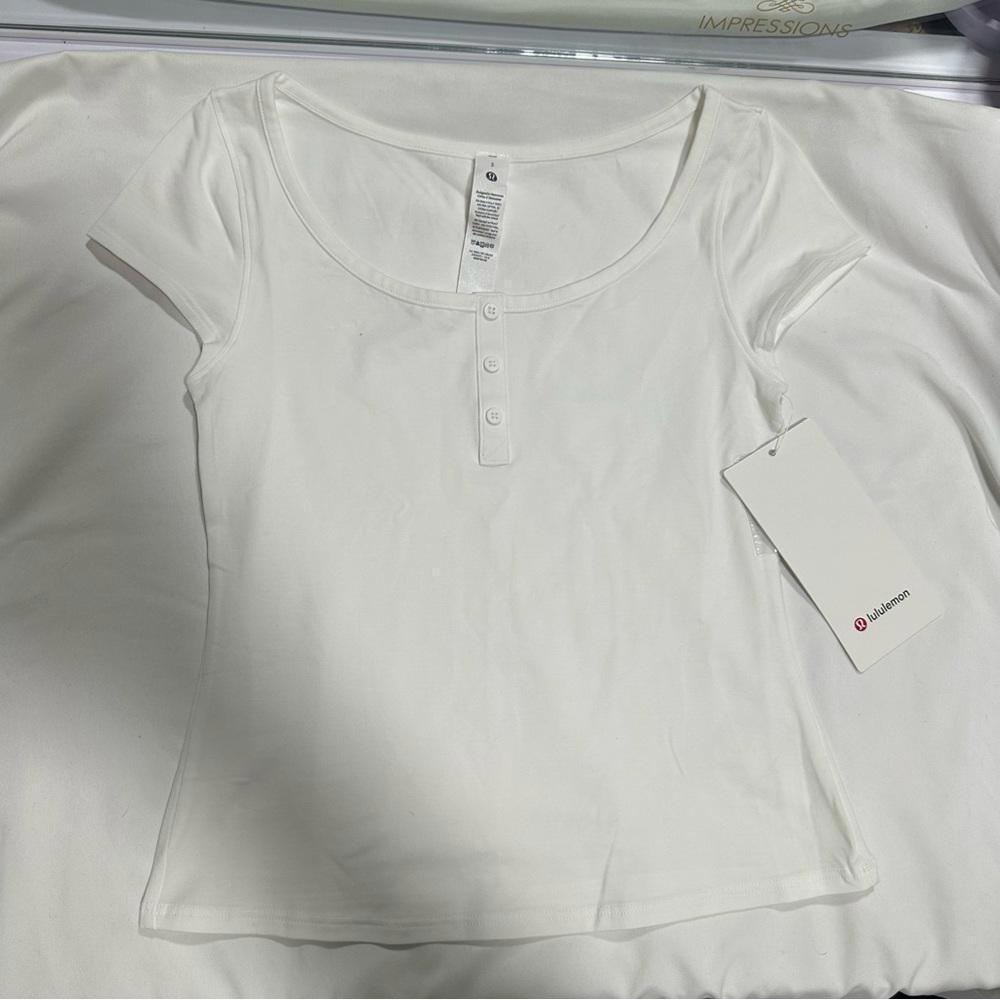 Lululemon Athletica Cap-Sleeve Henley T-Shirt
